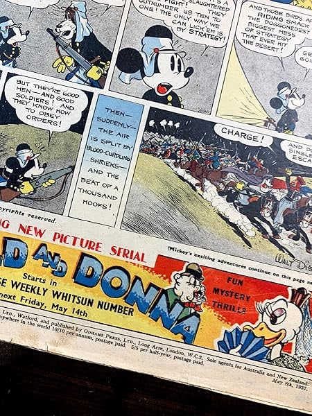 Mickey Mouse Weekly - Very Early Disney (1937) 11 X15 UK Comic Book - 4