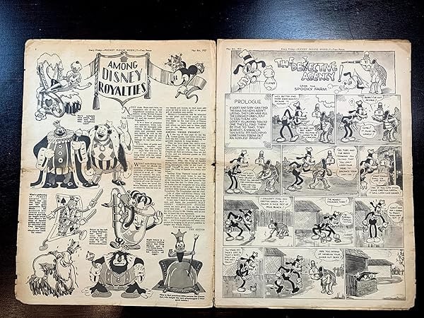 Mickey Mouse Weekly - Very Early Disney (1937) 11 X15 UK Comic Book - 6