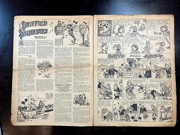 Mickey Mouse Weekly - Very Early Disney (1937) 11 X15 UK Comic Book - 7