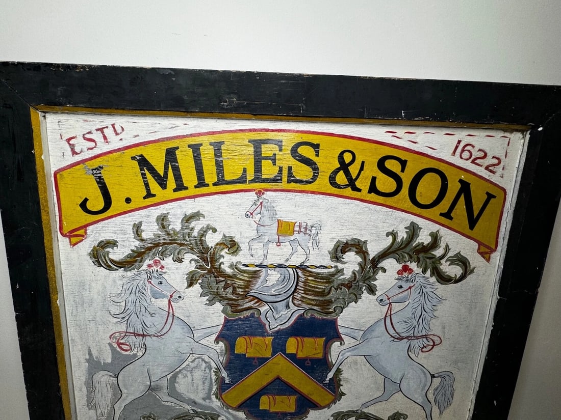 Equestrian Heraldic Trade Shop Sign J.Miles & Son-Master Saddlers-Dorchester - 10