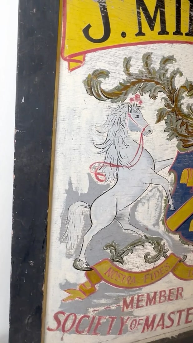 Equestrian Heraldic Trade Shop Sign J.Miles & Son-Master Saddlers-Dorchester - 2