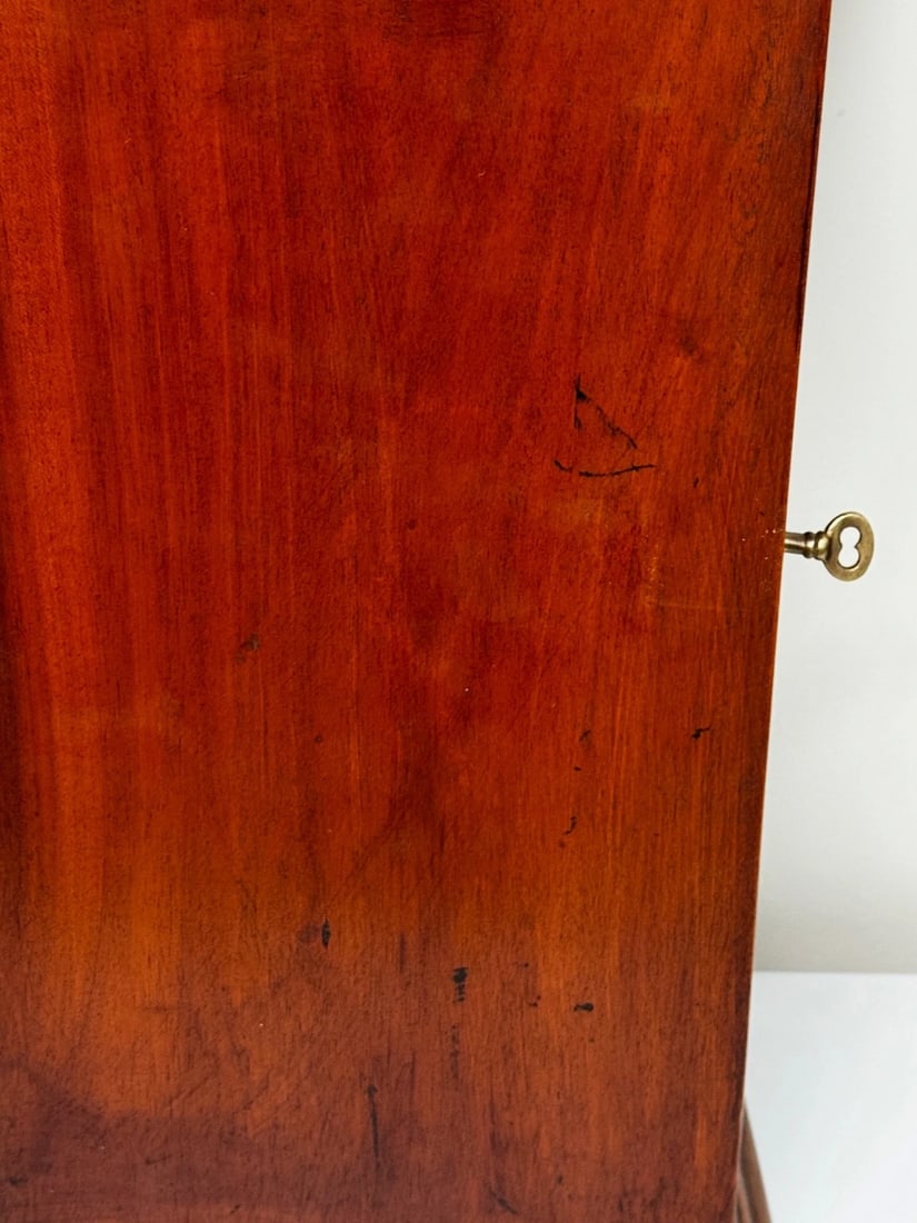 Arts & Crafts–Influenced Mahogany Palace Sentry Indoor Post Box Cabinet & Key - 17