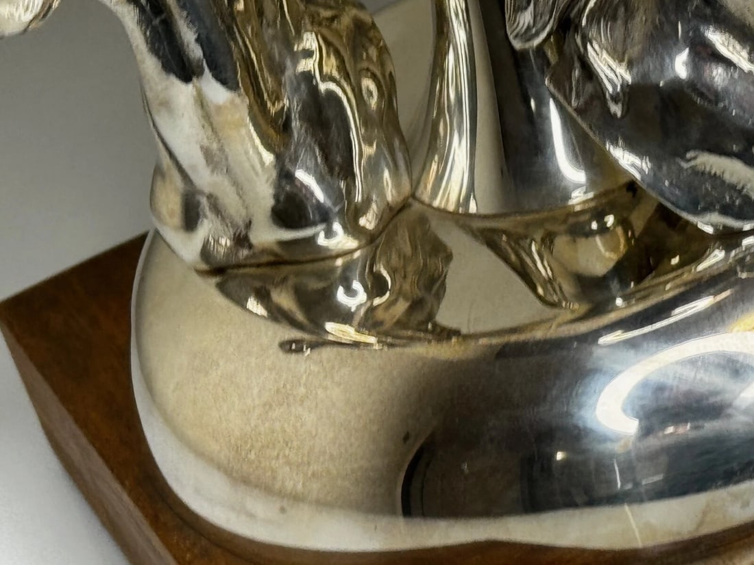 French Silver Plate Equestrian Horse Trophy Style Of Cadre Noir de Saumur - 17