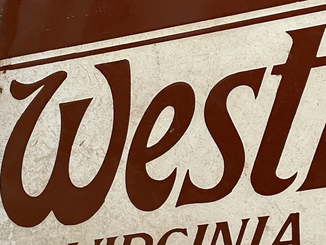 Early 20th Century Double Sided Enamel Westminster Virginia Cigarettes Wall Sign - 12