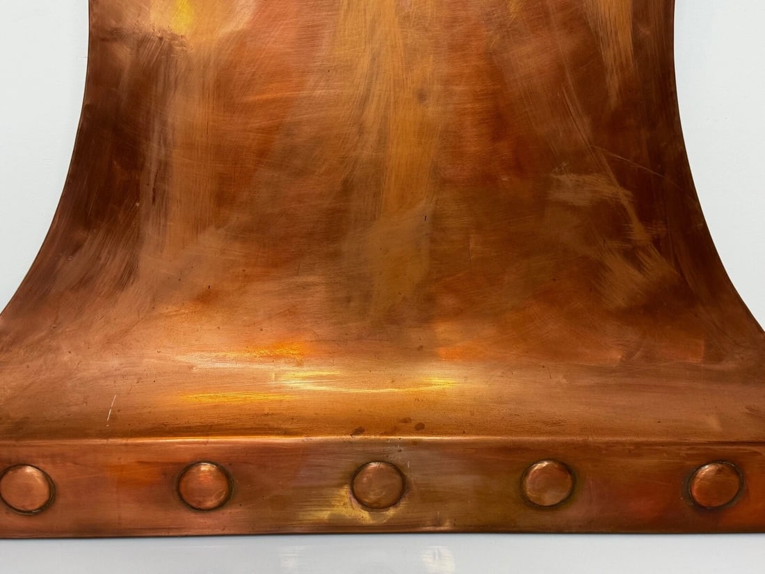 Grand Georgian Revival Copper Fireplace Hood Canopy Hand-Hammered Masterpiece - 12