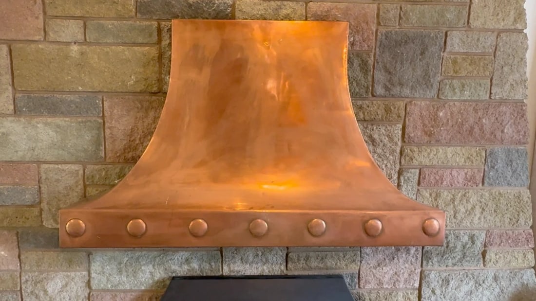 Grand Georgian Revival Copper Fireplace Hood Canopy Hand-Hammered Masterpiece - 2