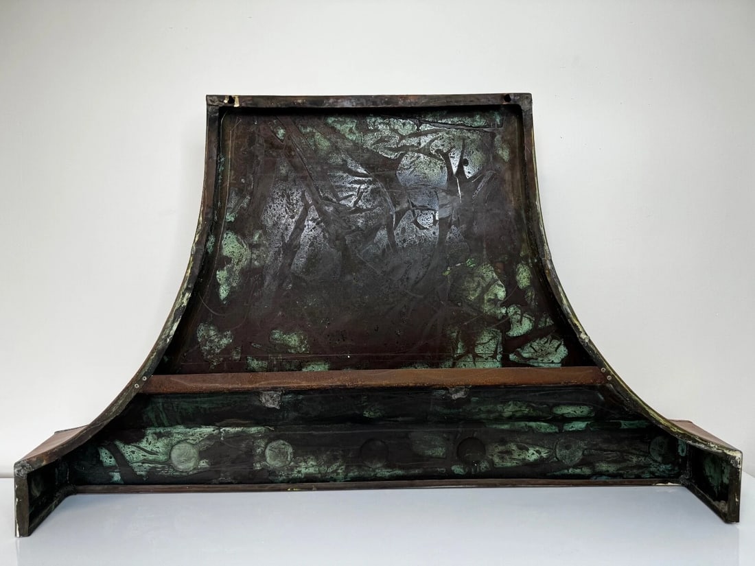 Grand Georgian Revival Copper Fireplace Hood Canopy Hand-Hammered Masterpiece - 7
