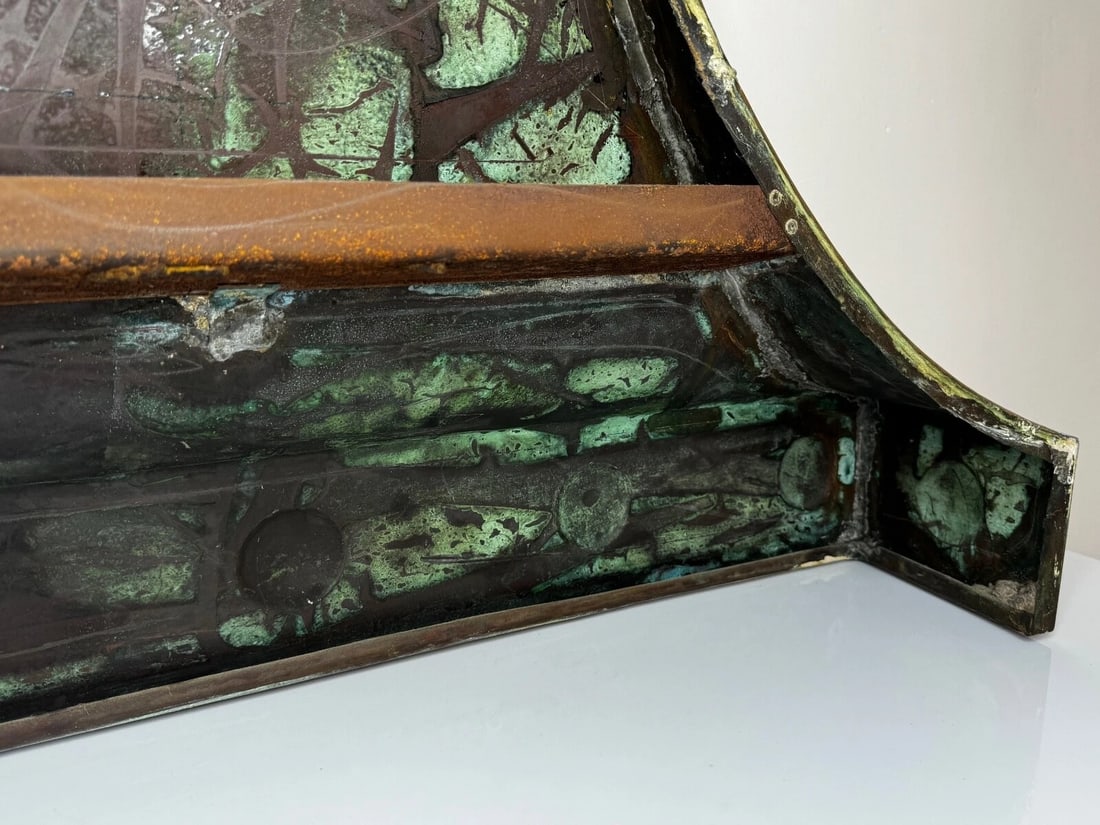 Grand Georgian Revival Copper Fireplace Hood Canopy Hand-Hammered Masterpiece - 8