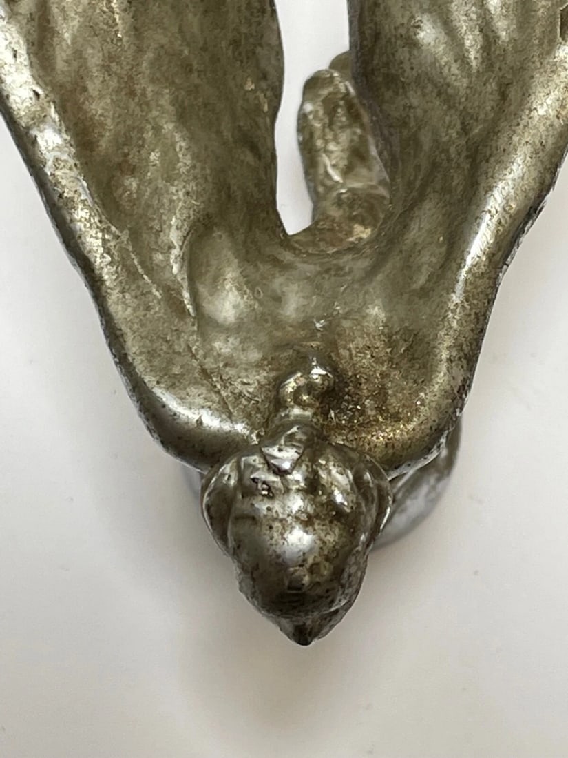 Rare Rolls Royce Kneeling Spirit Of Ecstasy Car Mascot By Charles Sykes C1934 - 11