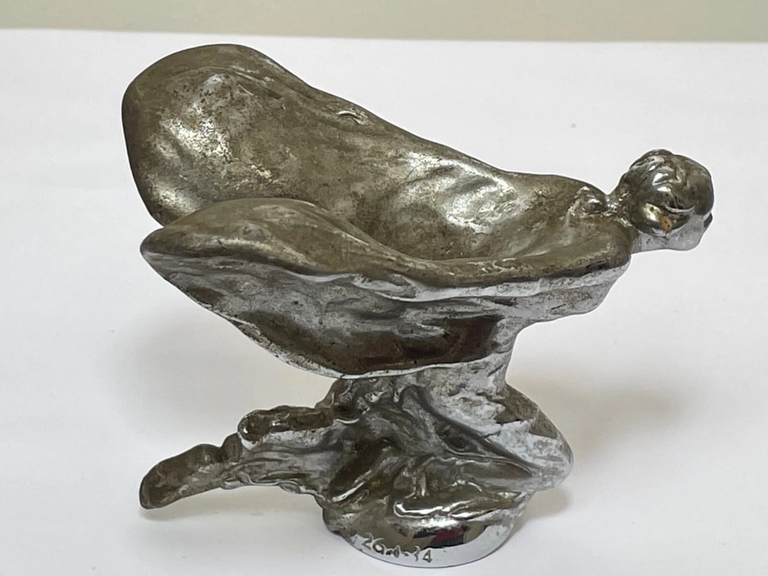 Rare Rolls Royce Kneeling Spirit Of Ecstasy Car Mascot By Charles Sykes C1934 - 18