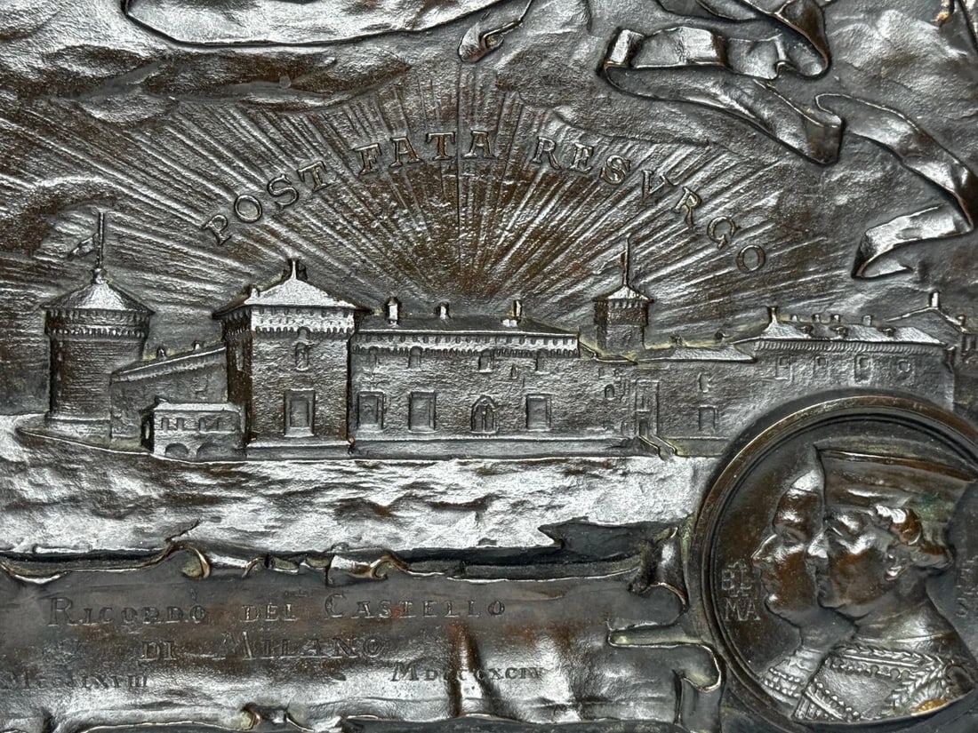 19th Century Bronze Sculpture Castello Sforzesco Milan Sforza Visconti Heraldry - 14