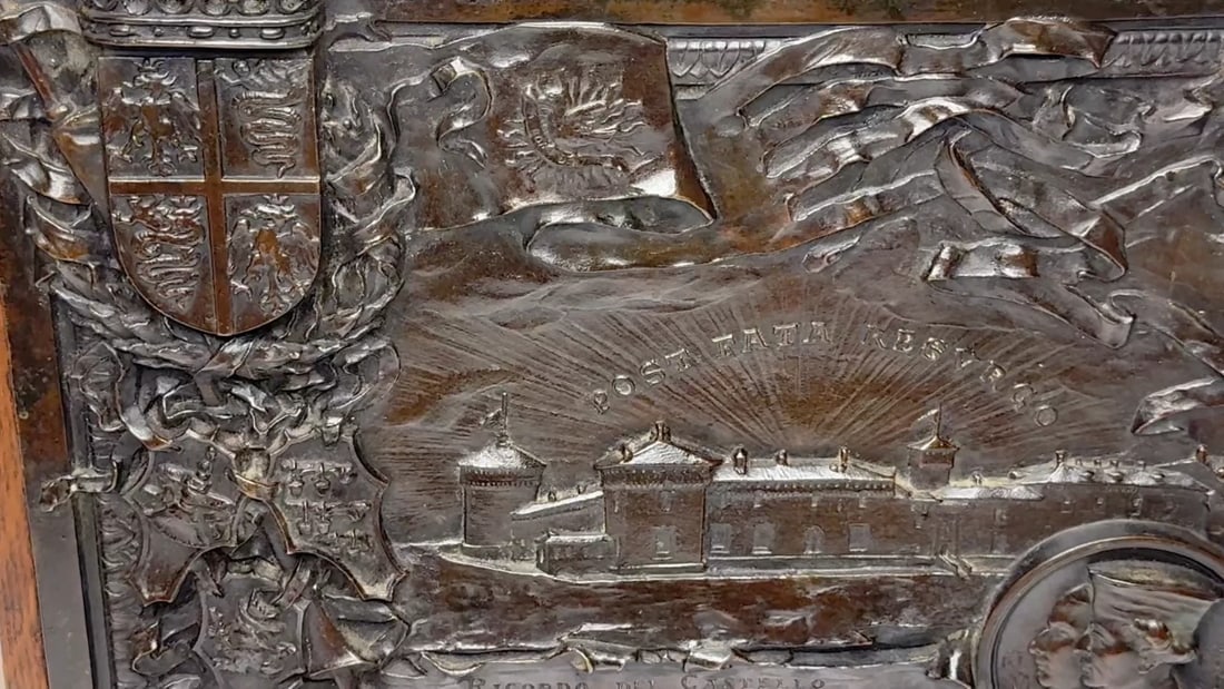 19th Century Bronze Sculpture Castello Sforzesco Milan Sforza Visconti Heraldry - 2