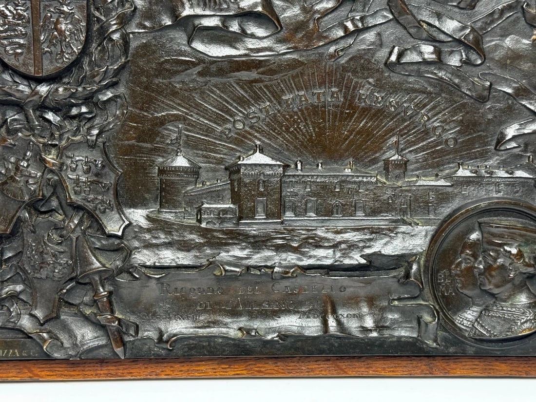 19th Century Bronze Sculpture Castello Sforzesco Milan Sforza Visconti Heraldry - 3