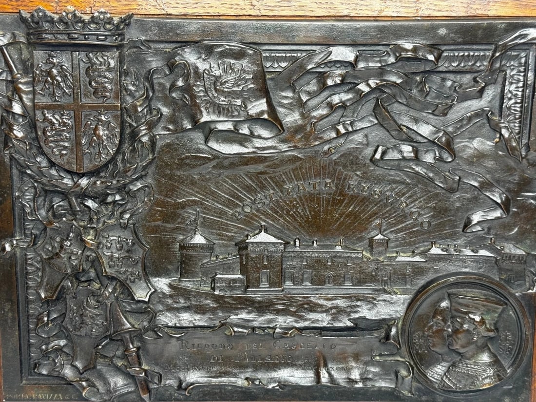 19th Century Bronze Sculpture Castello Sforzesco Milan Sforza Visconti Heraldry - 4