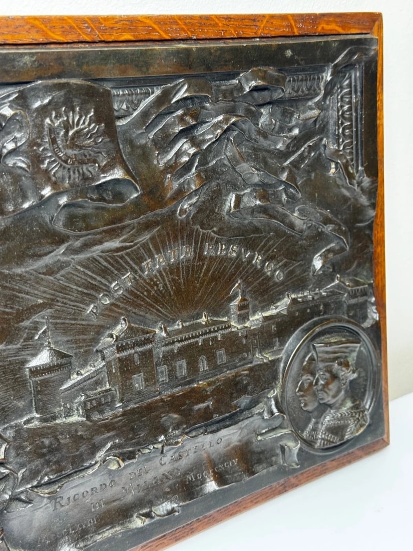 19th Century Bronze Sculpture Castello Sforzesco Milan Sforza Visconti Heraldry - 6