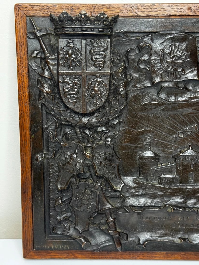 19th Century Bronze Sculpture Castello Sforzesco Milan Sforza Visconti Heraldry - 9