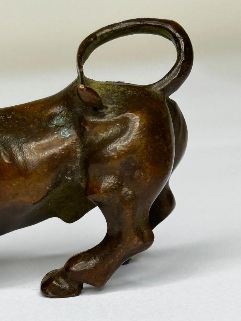 Miniature Set Chinese Qing Dynasty Bronze Water Buffalo Sculptures 19th Century - 13