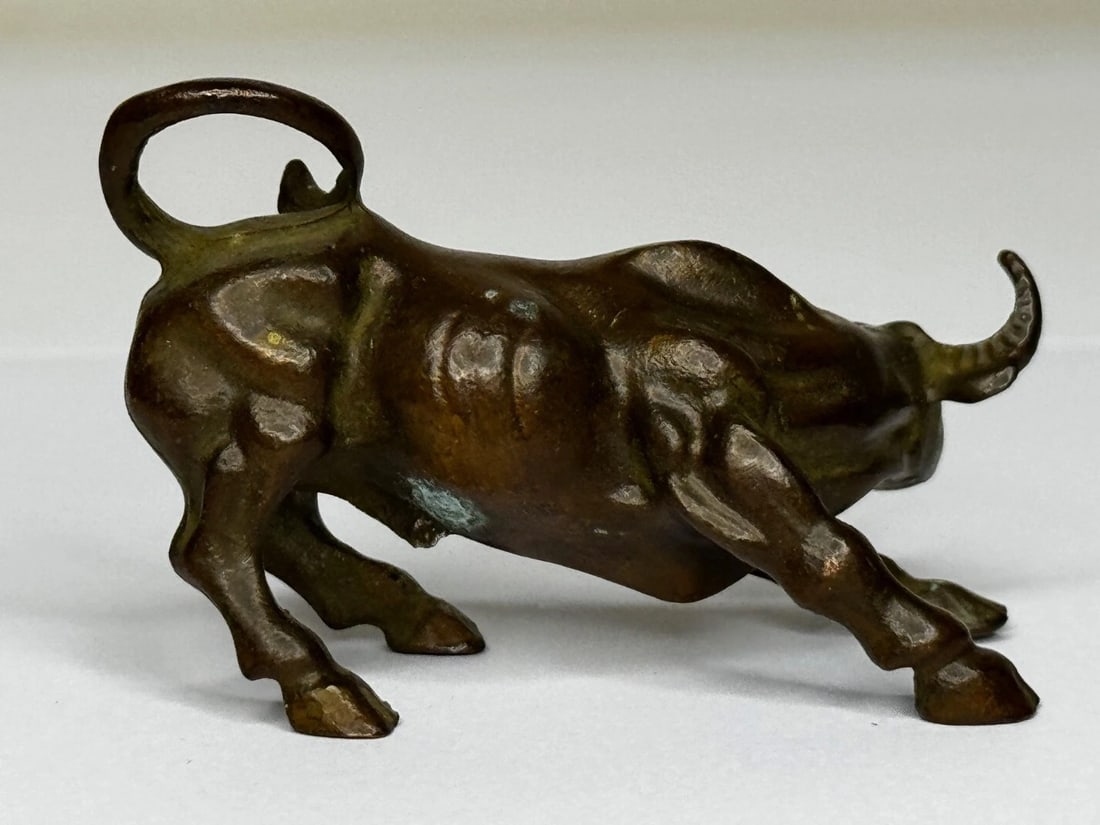 Miniature Set Chinese Qing Dynasty Bronze Water Buffalo Sculptures 19th Century - 14