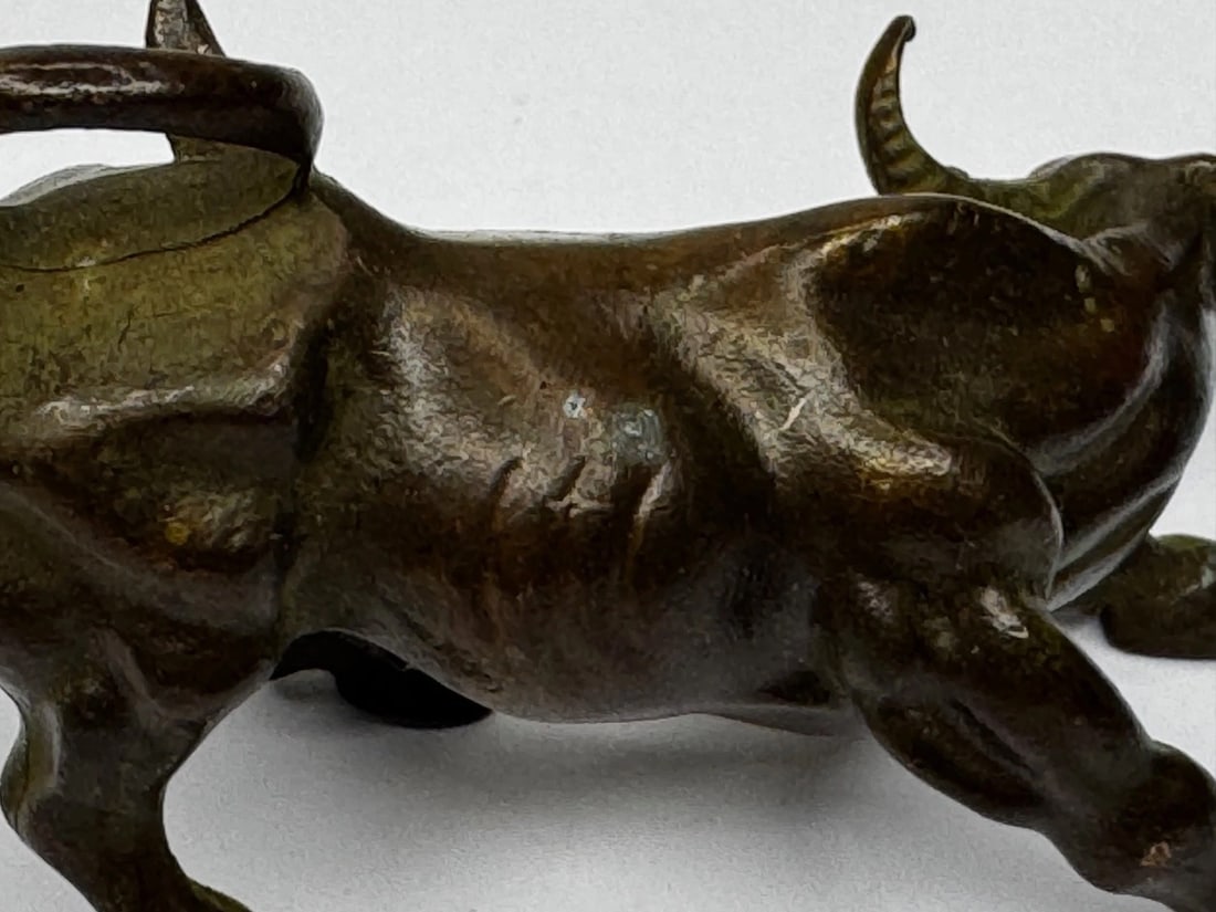 Miniature Set Chinese Qing Dynasty Bronze Water Buffalo Sculptures 19th Century - 16