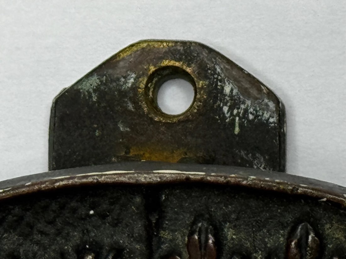 Cheddar Bronze Door Knocker Heraldic Coat of Arms Shield Fleur De Lys C1925 - 15