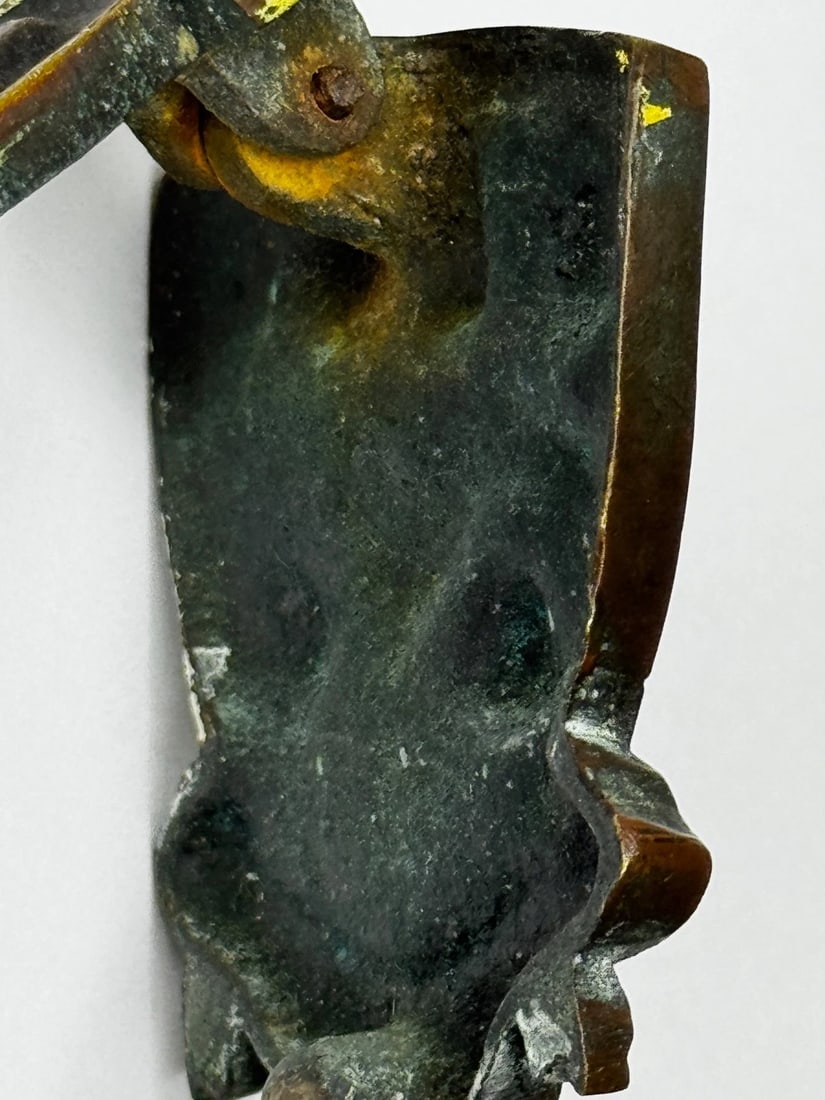 Cheddar Bronze Door Knocker Heraldic Coat of Arms Shield Fleur De Lys C1925 - 20
