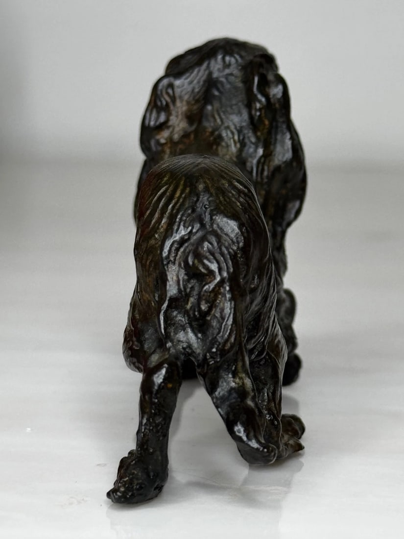 Austrian Bronze Long Haired Dachshund In the Manner of Franz Xaver Bergman - 10