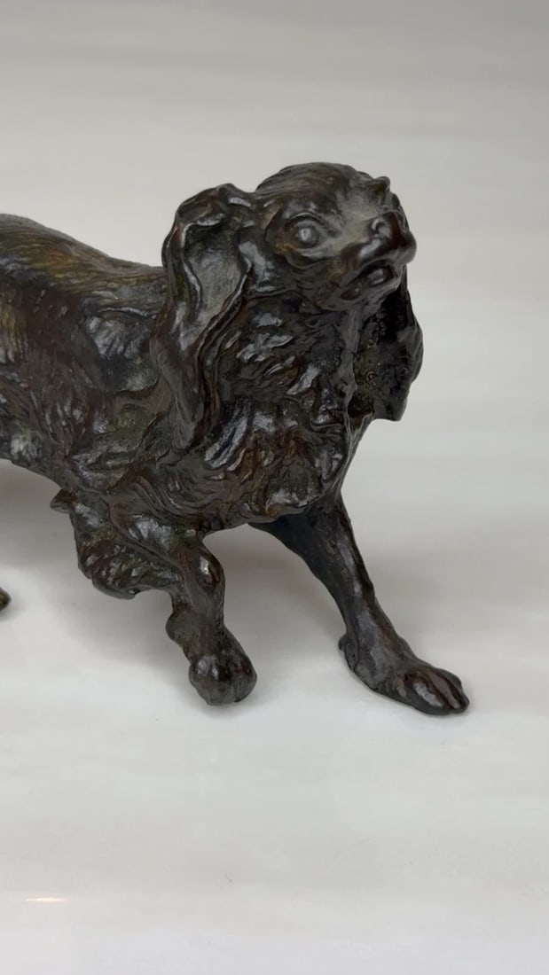 Austrian Bronze Long Haired Dachshund In the Manner of Franz Xaver Bergman - 2