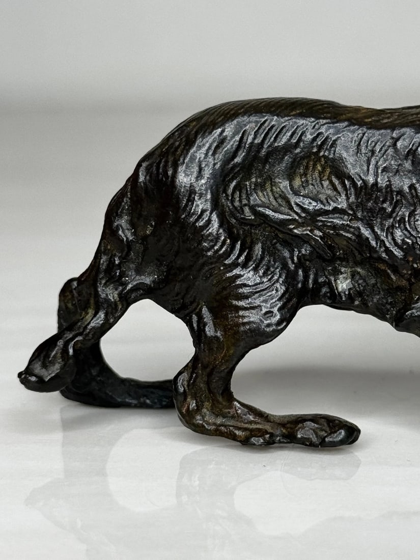 Austrian Bronze Long Haired Dachshund In the Manner of Franz Xaver Bergman - 4
