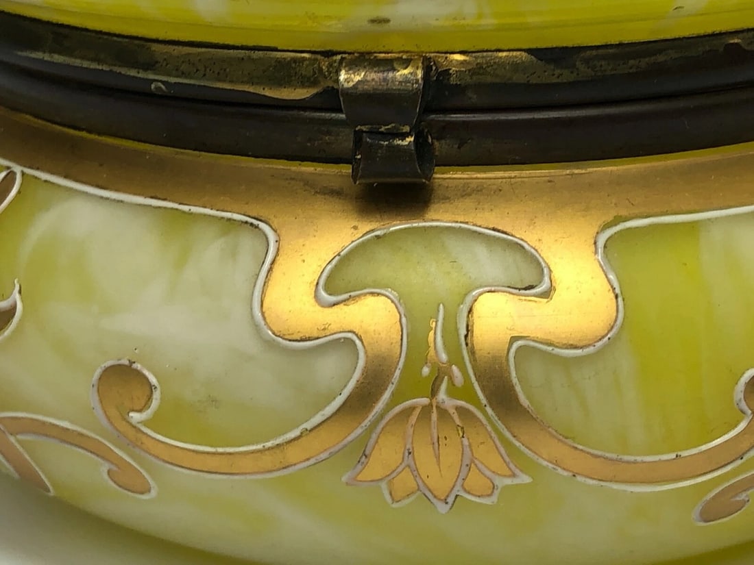 Original Loetz Jugendstil Art Glass Trinket Box - 11