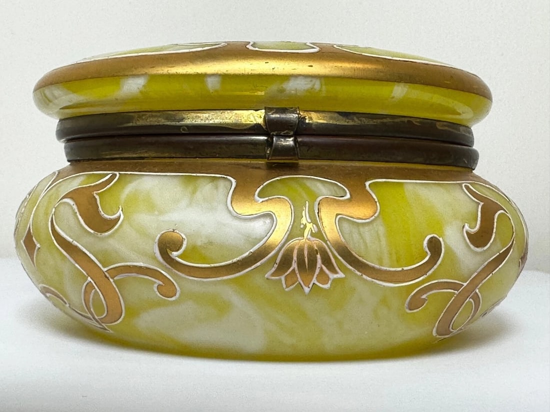 Original Loetz Jugendstil Art Glass Trinket Box - 14