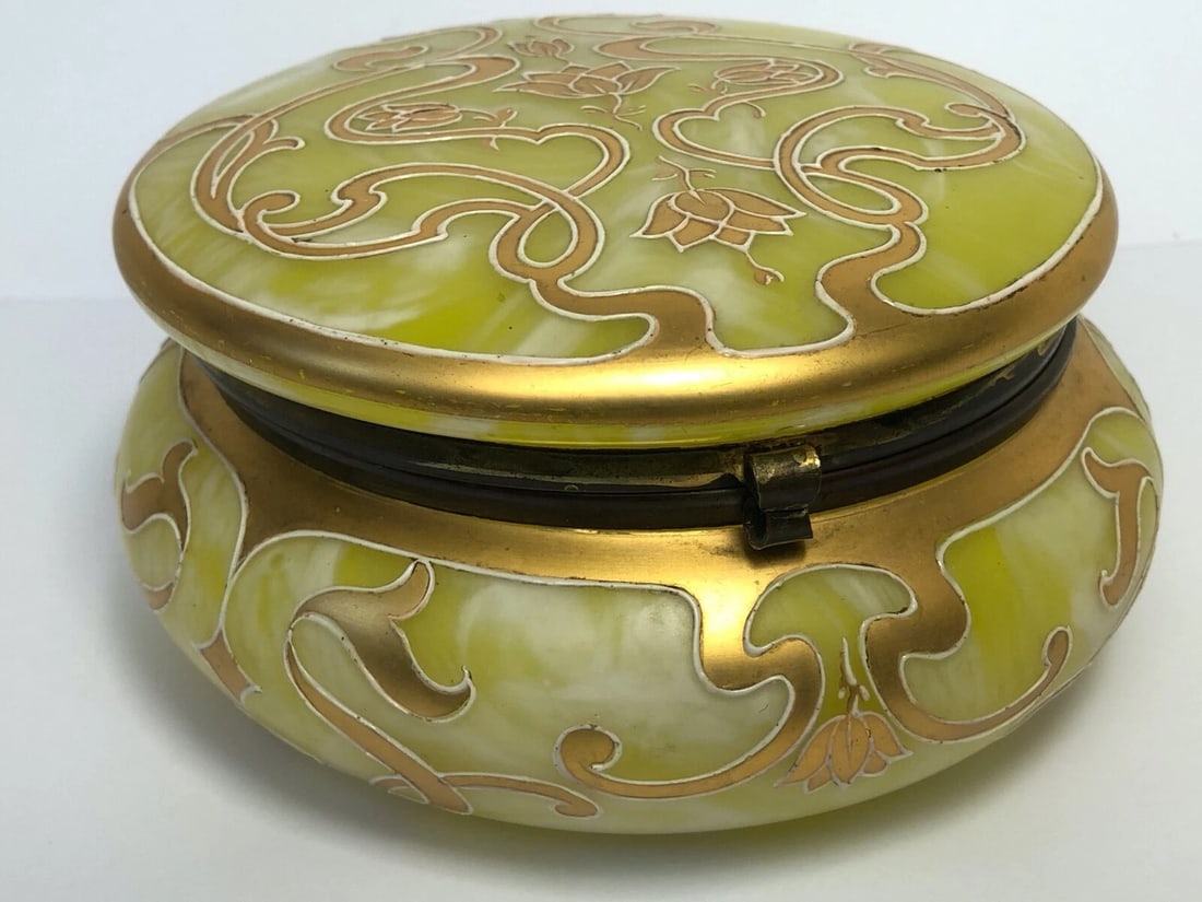 Original Loetz Jugendstil Art Glass Trinket Box - 3