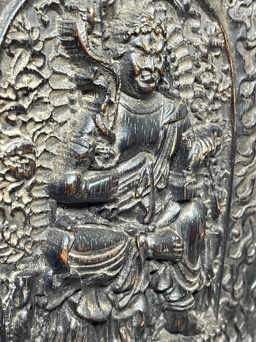 Late Qing Chinese Buddhist Carved Sculpture Wrathful Vajrapāṇi Temple Guardian - 4