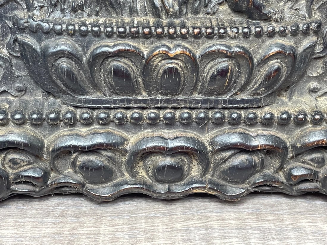 Late Qing Chinese Buddhist Carved Sculpture Wrathful Vajrapāṇi Temple Guardian - 6