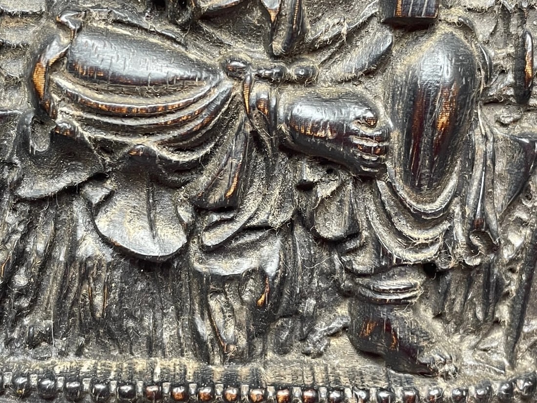 Late Qing Chinese Buddhist Carved Sculpture Wrathful Vajrapāṇi Temple Guardian - 7
