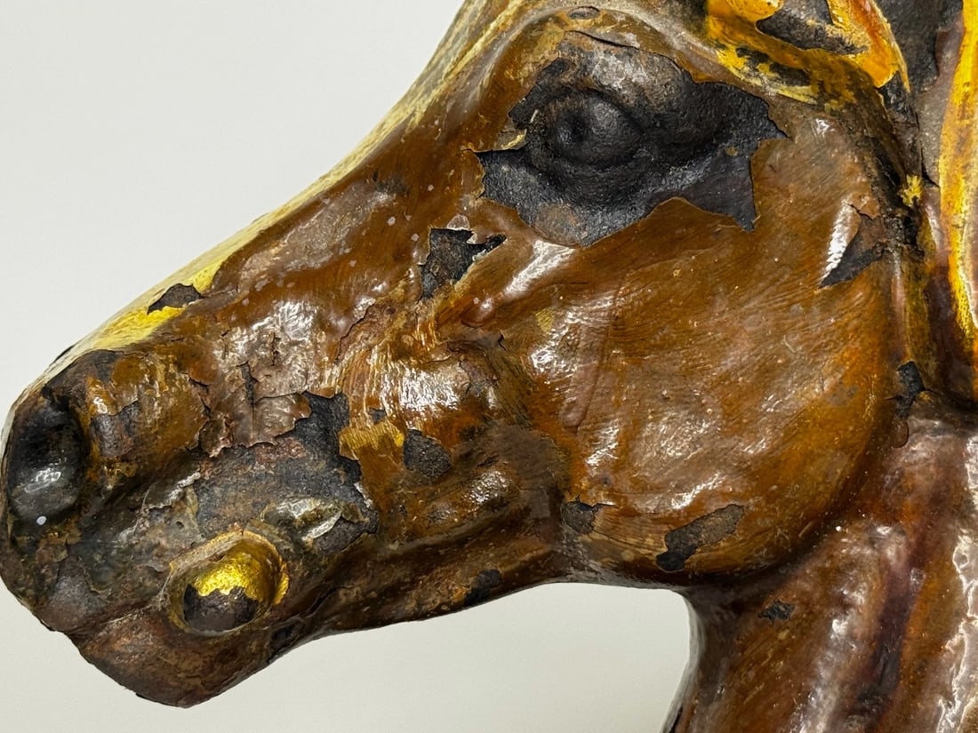 Pair Horse Head Gatepost Finials Attributed Glasgow School Macfarlane’s Foundry - 20