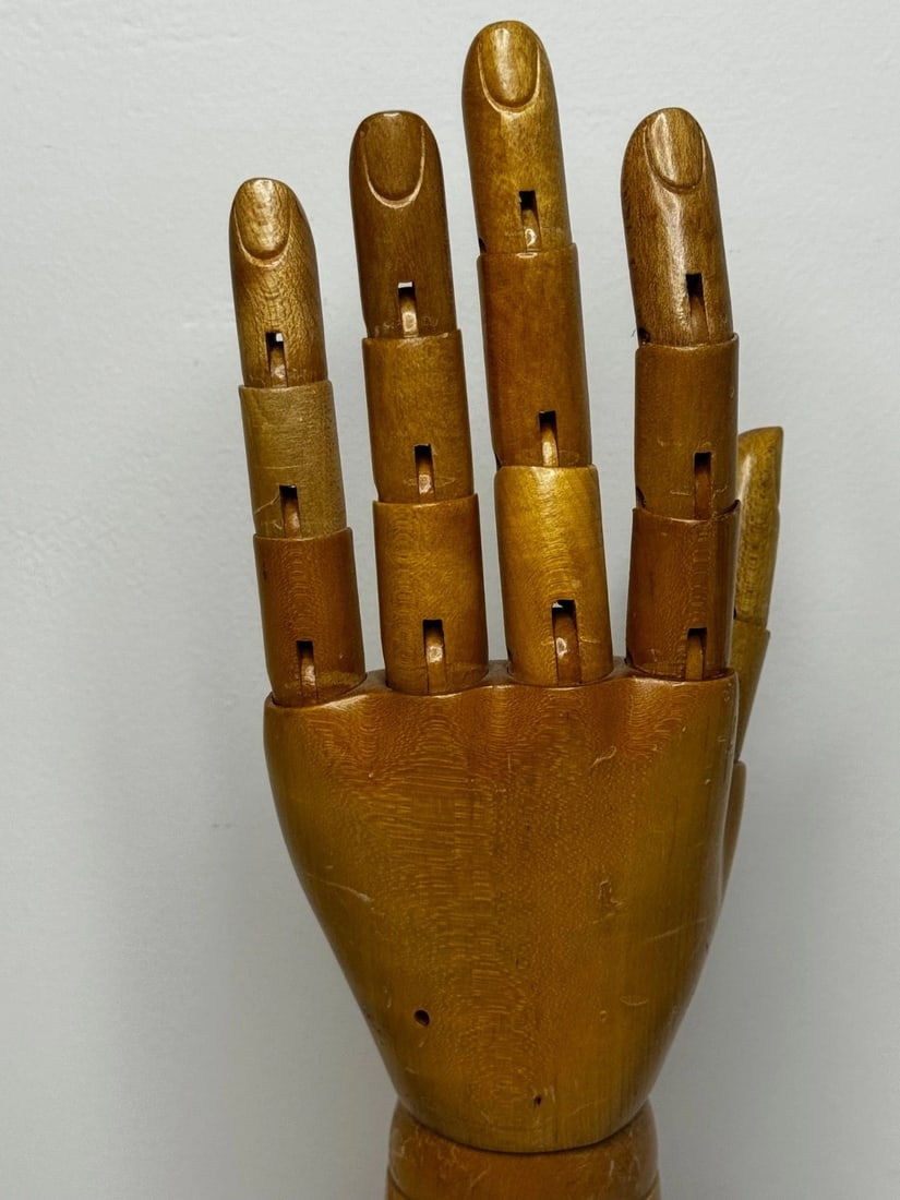Rare Retail Stand Articulated Hand Model For Dents of Worcester Gloves C1920 - 15