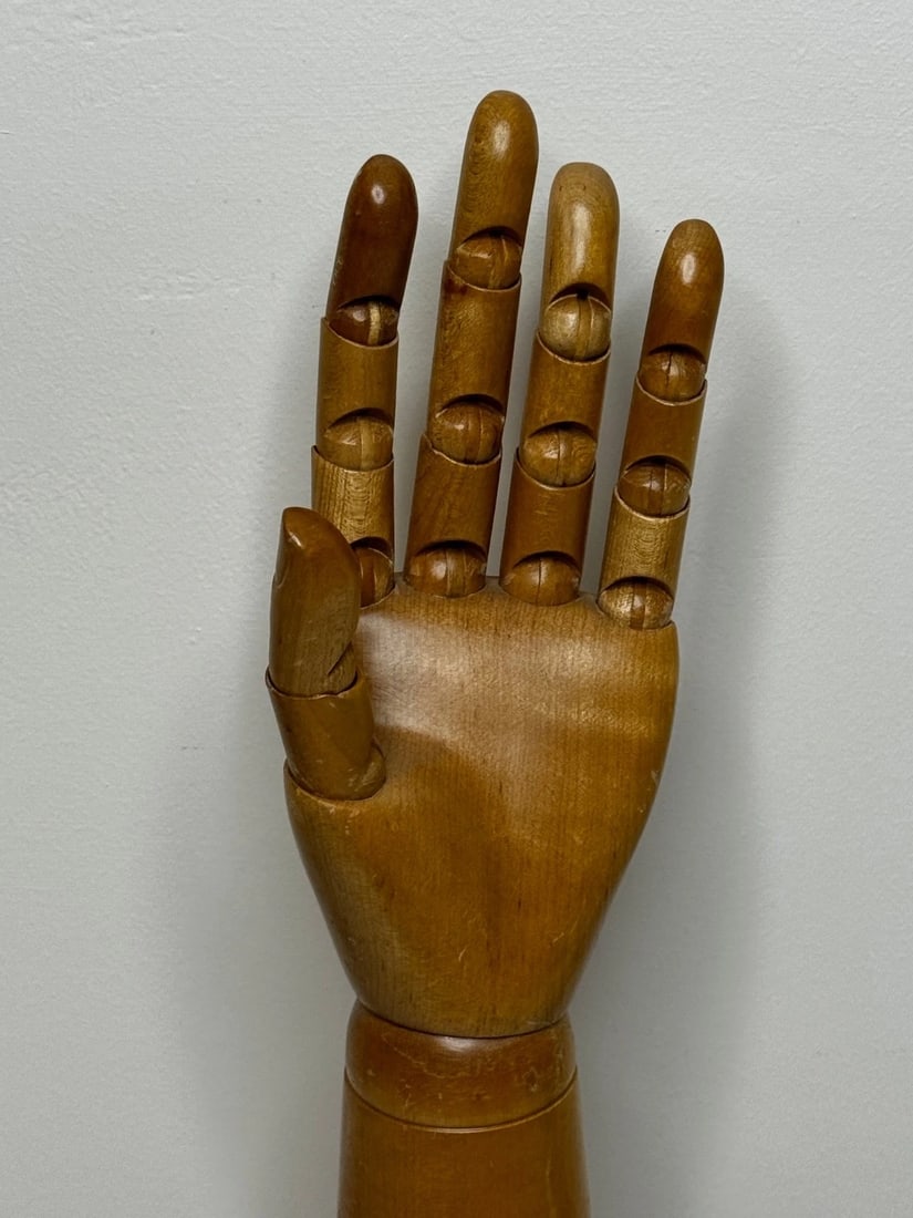 Rare Retail Stand Articulated Hand Model For Dents of Worcester Gloves C1920 - 8