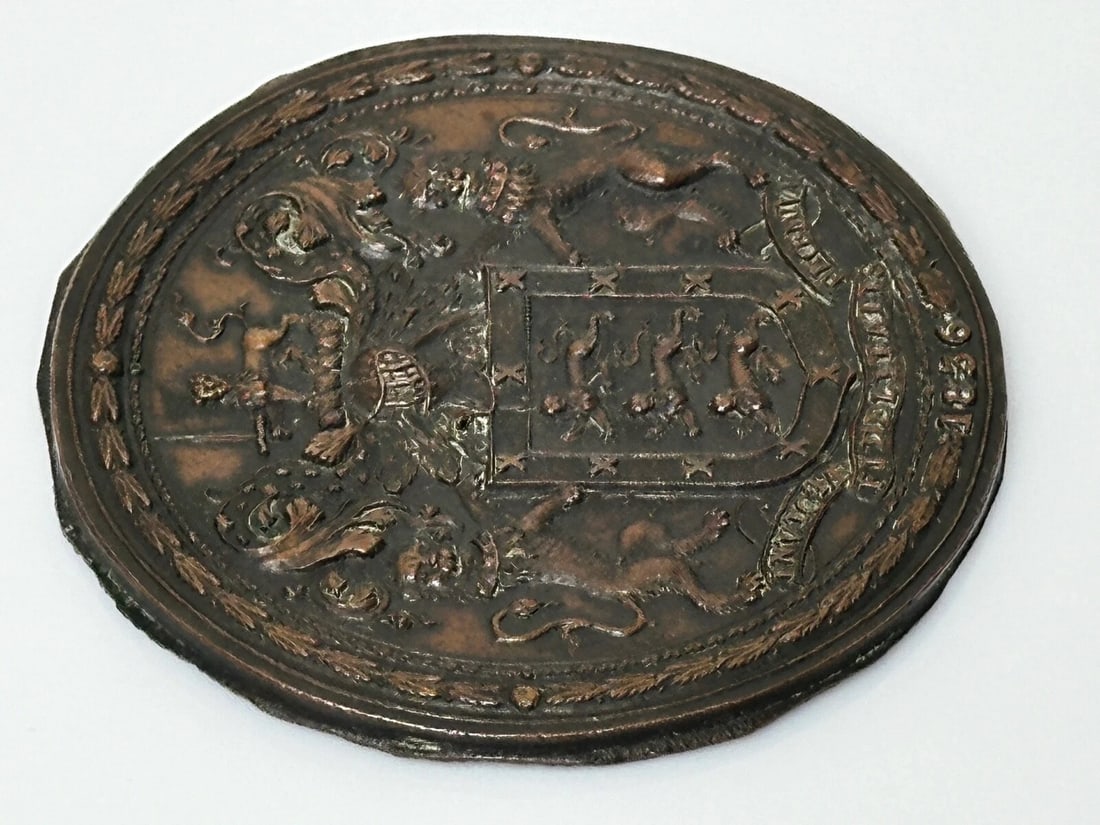 Royal Hereford City Coat Of Arms Reward For Faithfulness Unconquered Plaque - 20