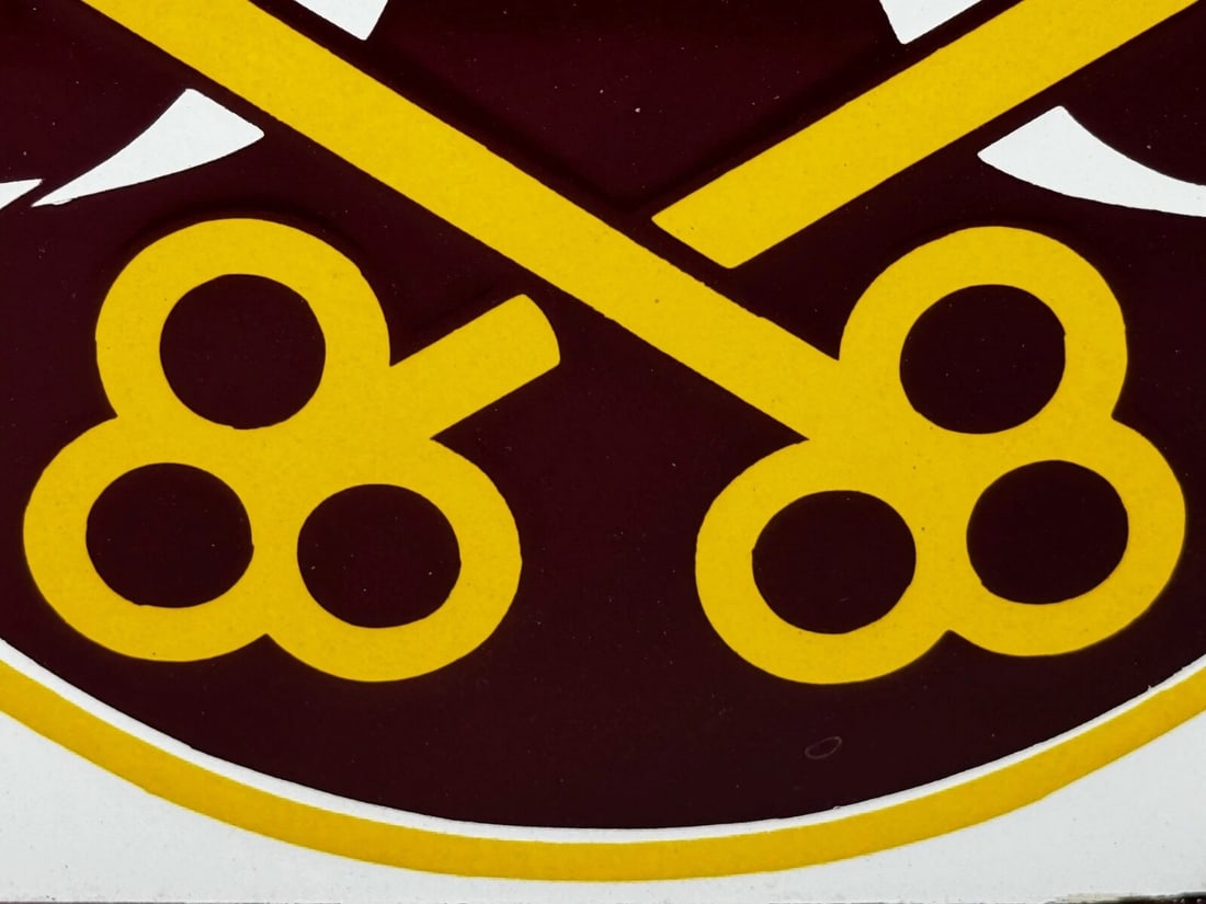 Unique Small Religious Enamel Sign Pope Vatican City State - 11