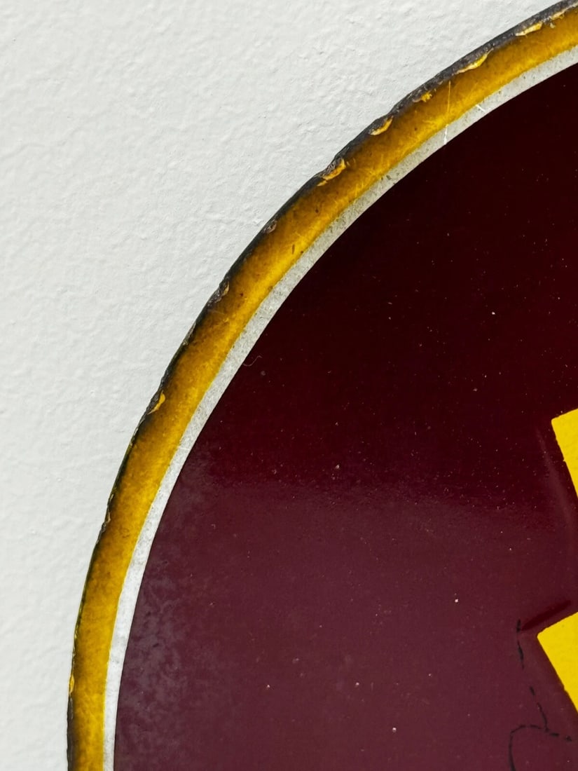 Unique Small Religious Enamel Sign Pope Vatican City State - 13