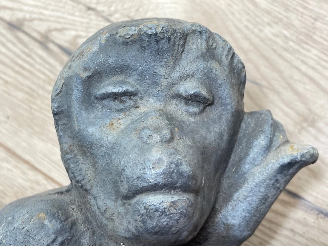 The Enigmatic Lead Thinking Monkey In The Manner of J. W. Singer & Sons c1900 - 12