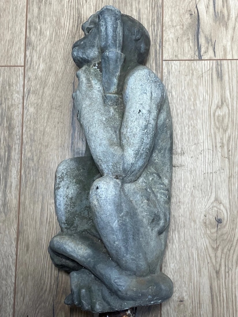 The Enigmatic Lead Thinking Monkey In The Manner of J. W. Singer & Sons c1900 - 16