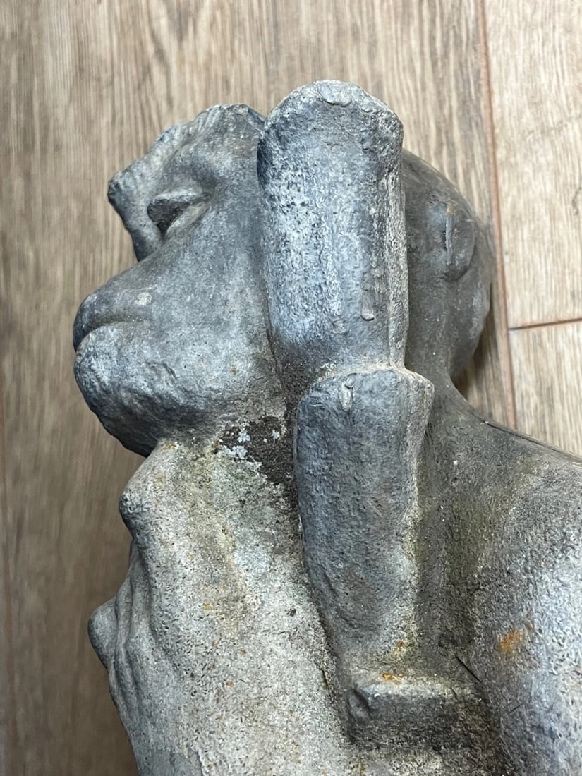 The Enigmatic Lead Thinking Monkey In The Manner of J. W. Singer & Sons c1900 - 18