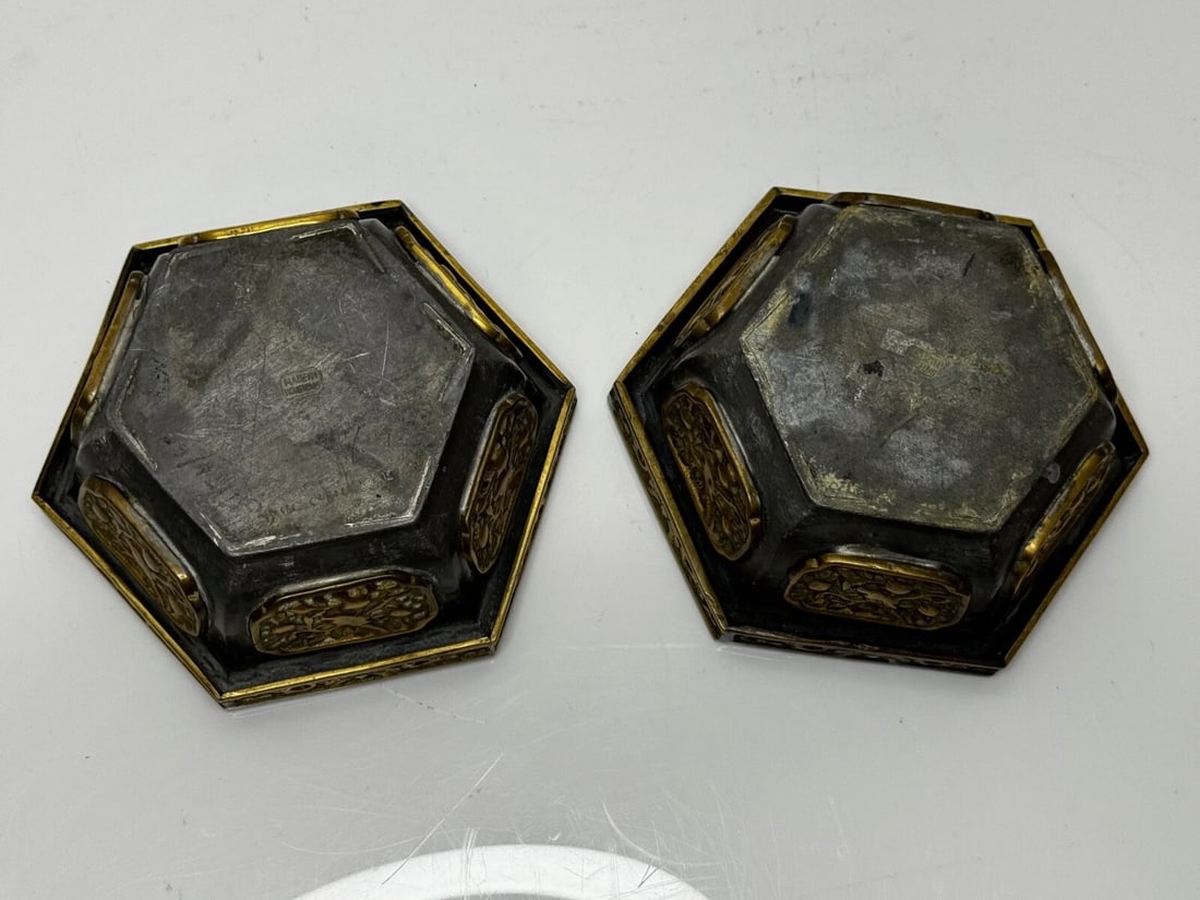 Pair Small Original Peoples Republic Chinese Goodluck Home Garden Bat Planters - 20
