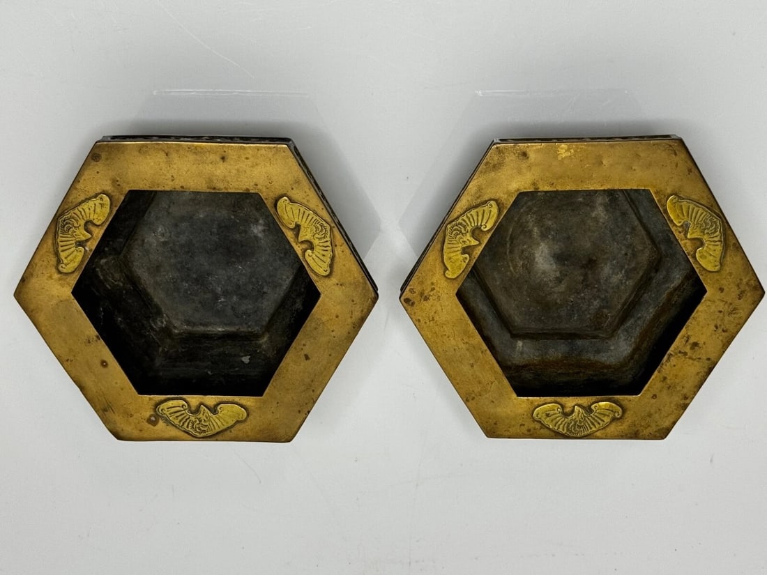 Pair Small Original Peoples Republic Chinese Goodluck Home Garden Bat Planters - 6