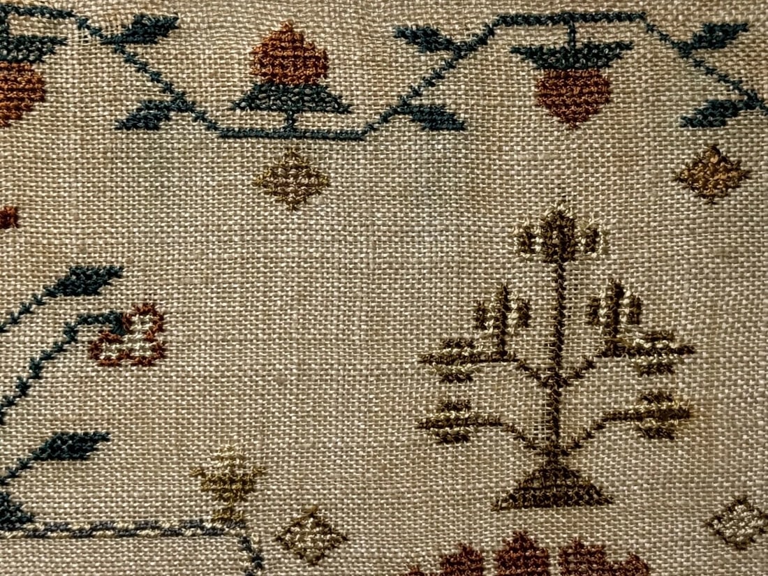 Stag Looking At Bee Tapestry Sampler By Rachel 1831 Oswestry National School - 16