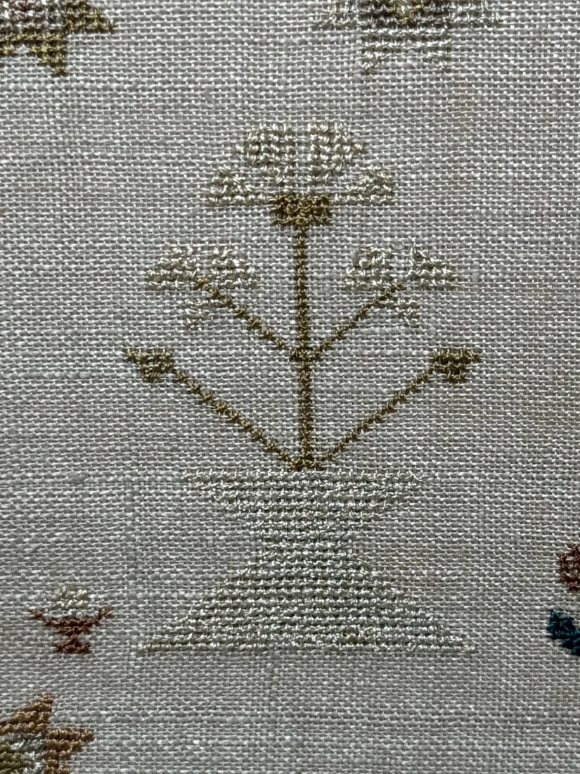 Stag Looking At Bee Tapestry Sampler By Rachel 1831 Oswestry National School - 18