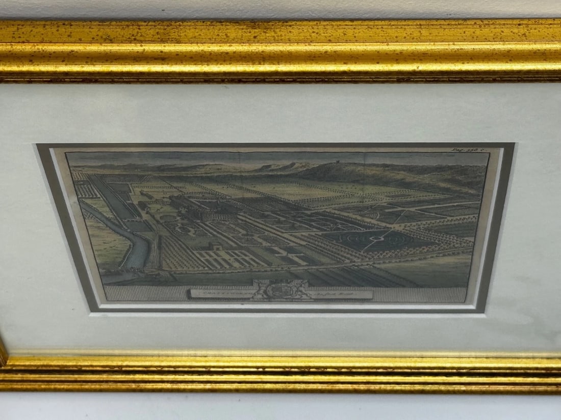 Chatsworth House, Derbyshire 18th Century Copper Engraving After Leonard Knyff - 6