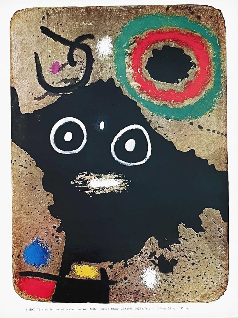 Joan Miro Tete de Femme st Oiseau XXe siecle 1965 (1 of 1)