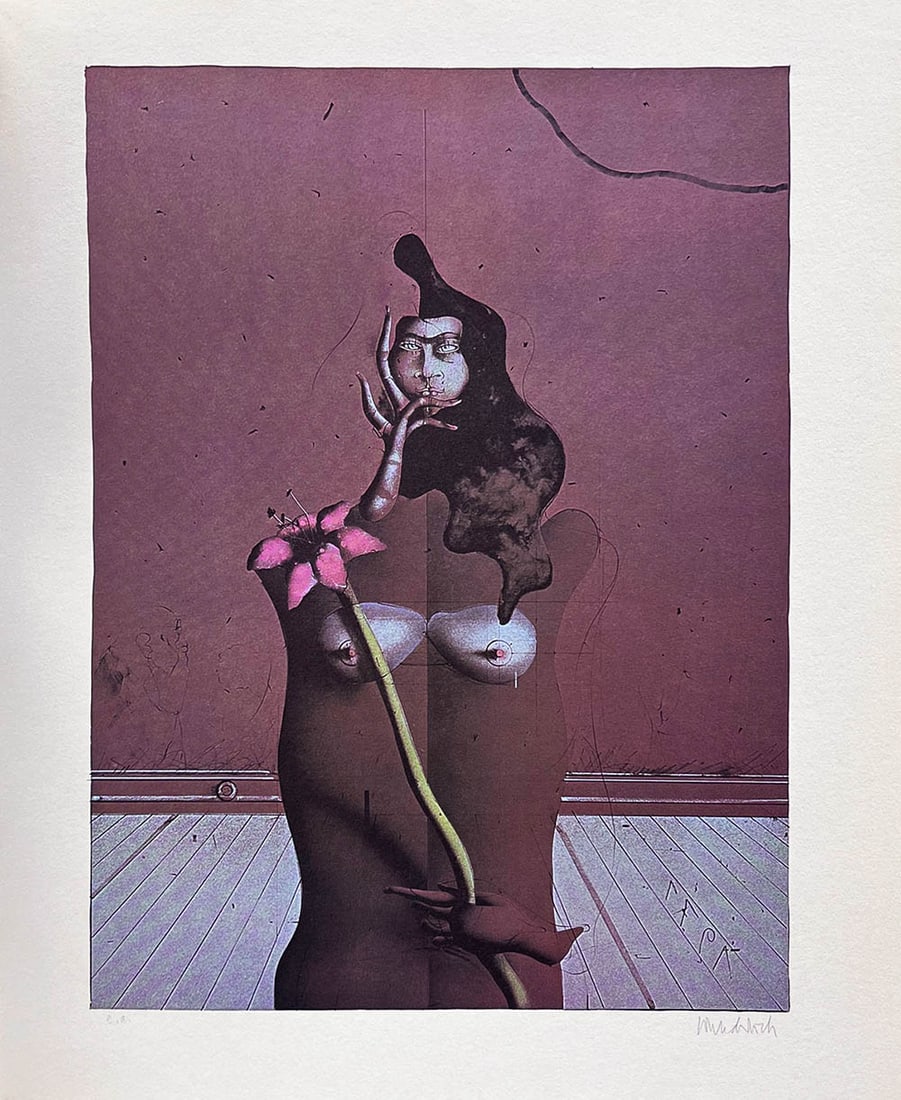 Paul Wunderlich 41 Flora: Title: Paul Wunderlich 41 Flora Description: Paul Wunderlich Country: Germany Title: Flora- 41 Medium: Photogravure Marks: Signed and E A in the plate Printed: 1974 by Atesa S A , Geneva Paper: Heavy 